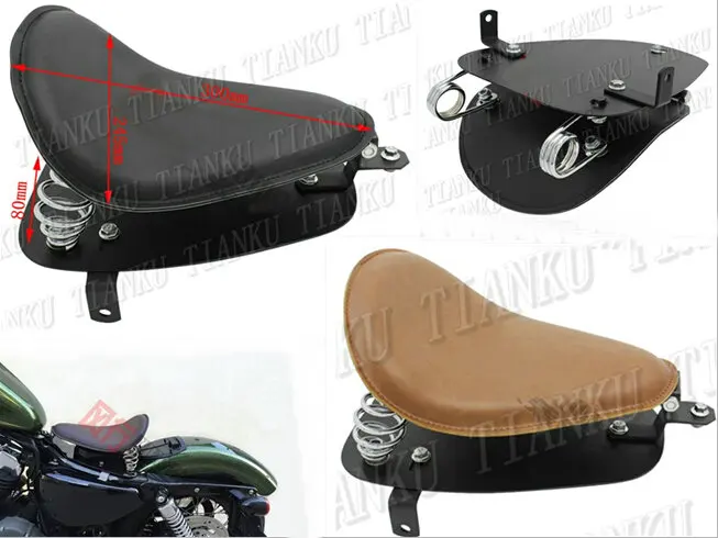 

Motorcycle Leather Seat Spring Seat + Mounting Bracket For Yamaha VStar 400 650 1100 1300 Virago Xv 250 535 750 1100 Road Star