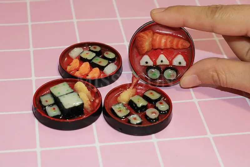2PCS1/6 Scale Miniature Janpanese Sushi Rice Roll for Dollhouse Decor Pretend food for blyth doll accessories toys