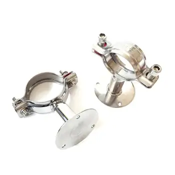 

15-20mm 3/4" 19mm Pipe Hanger Bracket Clamp Support Clip With Base Plate 304 Stainless Steel For Beer Brewing L=50mm