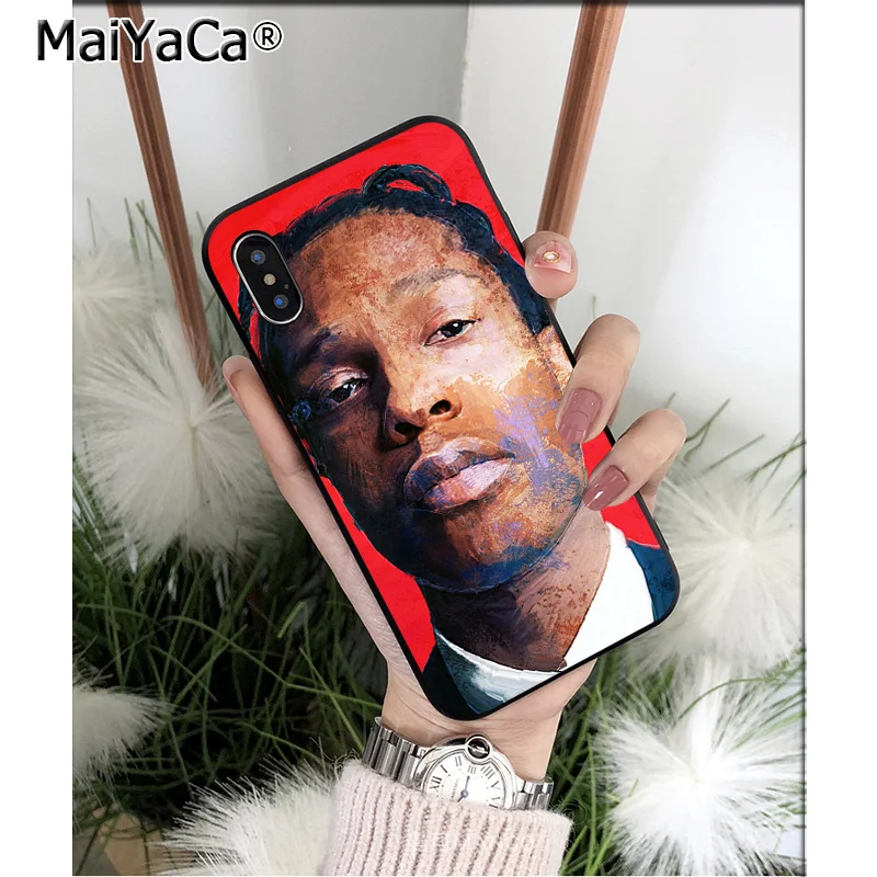 MaiYaCa ASAP Rocky Rapper мягкий, силиконовый, из ТПУ черный чехол для телефона Apple iPhone 8 7 6S Plus X XS MAX 5 5S SE XR мобильный чехол