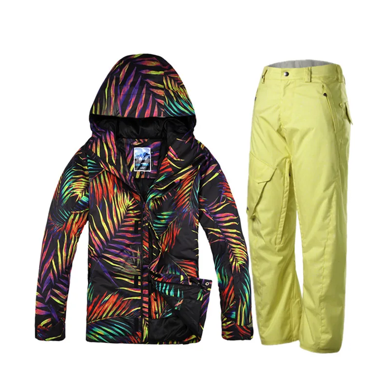 Gsou SNOW camouflage pants snowboard jackets ski suit sets