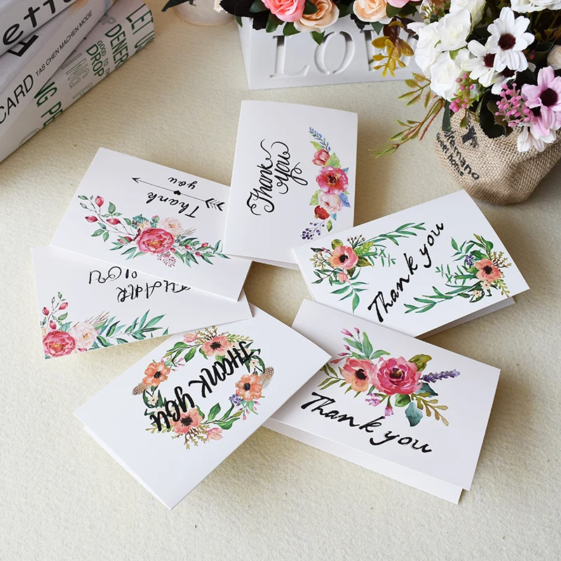  Thank You Cards with Envelope Stickers Business Custom Invitations Notes Blank inside Greeting Card