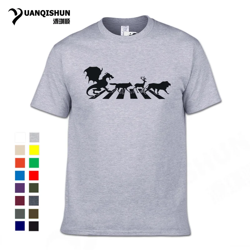 

Summer Boutique Men T Shirt Game of Thrones Abbey Road Parody 100% cotton high quality t-shirt casual hip hop style top tees