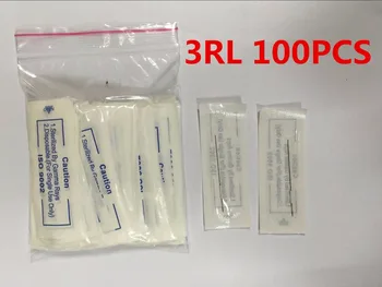 

Free shipping 100pcs 3RL Permanent Makeup needle tattoo eyebrow lip pen needles