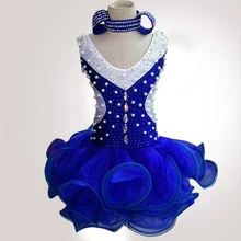 Новое поступление платье для латинских танцев для девочек с открытой спиной Танго ча Сальса Самба соревнования платья Румба представление одежда DC1493