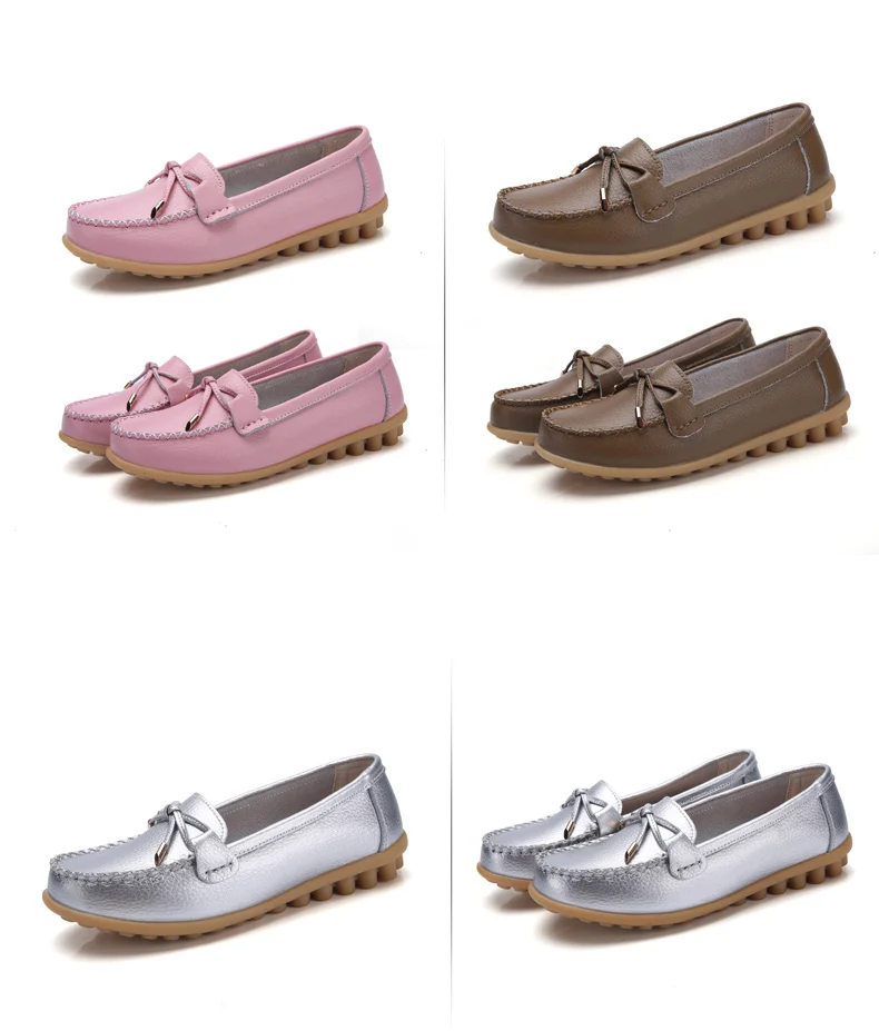 FEVRAL/Женские повседневные кожаные туфли Лоферы без застежки; женские мокасины на плоской подошве; Новая женская обувь для вождения обувь для мам с вырезами
