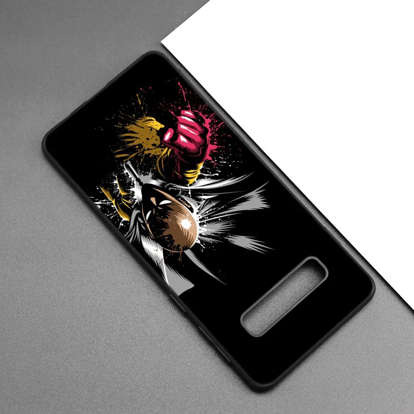 Черный силиконовый чехол One Punch Man аниме для samsung Galaxy M20 S10e S10 S9 M10 S8 Plus 5G S7 S6 Edge, мягкий чехол из ТПУ для телефона