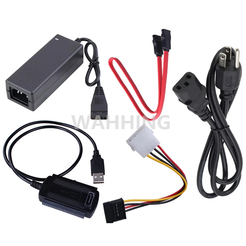 1 компл. USB 2.0 для IDE/SATA S-ATA 2.5 3.5 HD HDD жесткий диск адаптер конвертер кабель с 2A