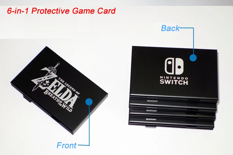 Новые металлические 6-в-1 защитный карточная игра флешкарт картридж чехол Nintendo Switch NS ящик для хранения держатель крышки