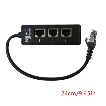 

RJ45 Splitter LAN Ethernet Network RJ45 Connector Splitter Adapter Cable for Networking Extension 1 Male to 2/3 Female adapter