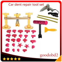 Car PDR Paintless Dent Repair Pulling Bridge +T Bar Hand Tool set with 24X Puller Tabs for Car Dent Repair Tools+12V Glue gun A Car PDR Paintless Dent Repair Pulling Bridge +T Bar Hand Tool set with 24X Puller Tabs for Car Dent Repair Tools+12V Glue gun A