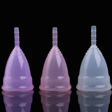 Горячая медицинская силиконовая менструальная чашка многоразовая мягкая чашка большой/маленький 3 цвета женский гигиенический продукт забота о здоровье
