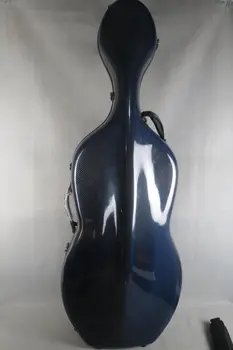 

strong real carbon fiber Blue cello case 4/4.light weight MA