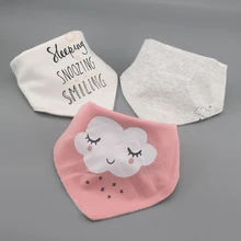 Детское полотенце комбинезон из водонепроницаемого материала для От 0 до 2 лет 3 шт./компл., Детские стильные хлопковые аксессуары для бандан 3 слоя