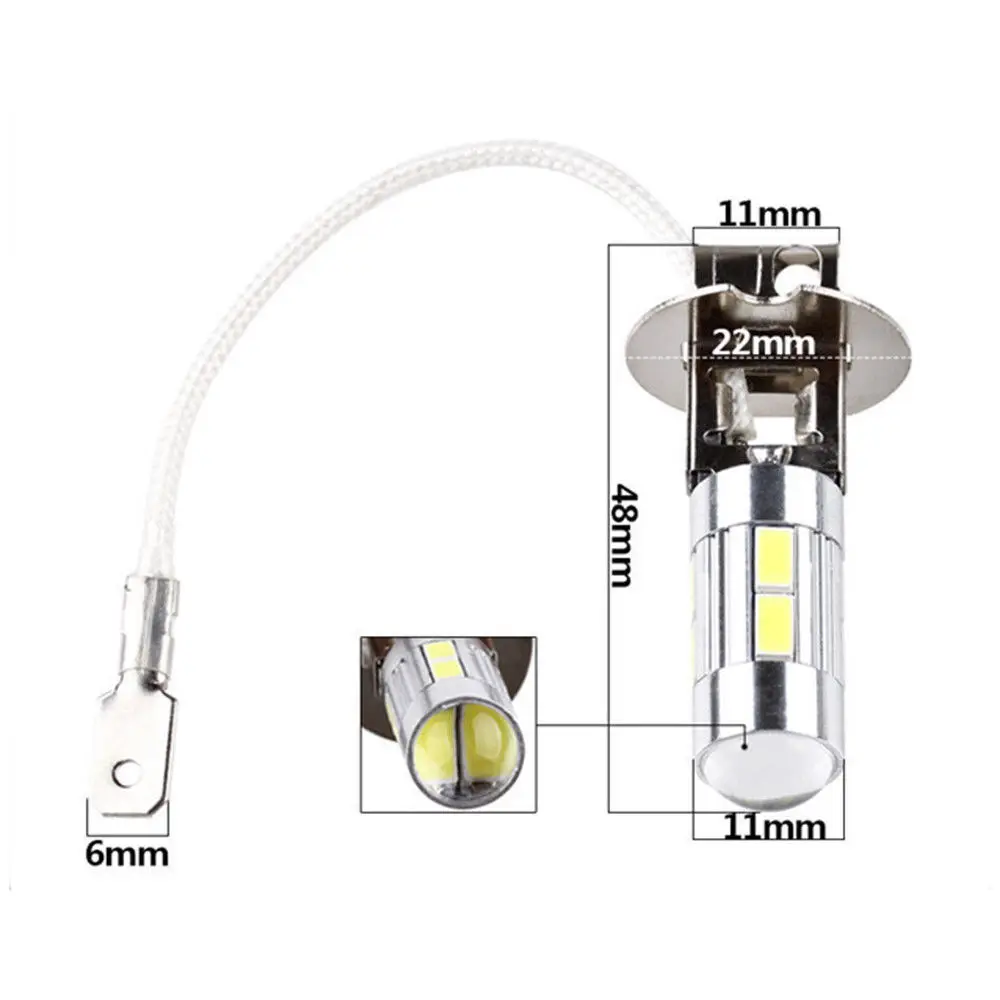 4 шт. автомобильная лампа дневного света дневные ходовые лампы 10SMD светодиодный H3 5630 5730 ультра яркие красные/зеленые/противотуманная фара прочный низкий Мощность потребление