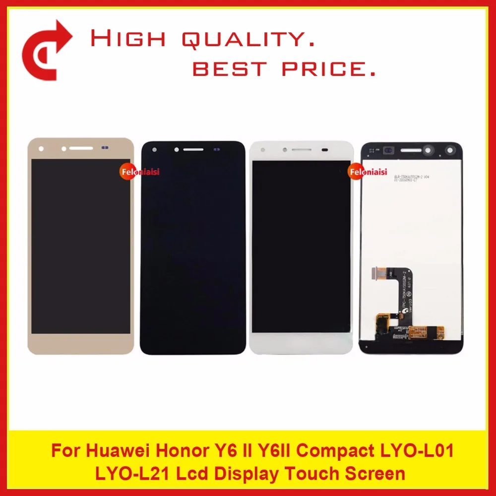 

High Quality 5.0" For Huawei Honor Y6 II Y6II Compact LYO-L01 LYO-L21 LCD Display With Touch Screen Digitizer Sensor Assembly