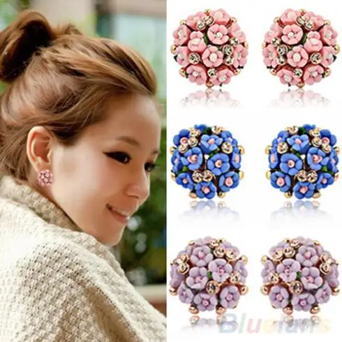 Зажимные серьги клипсы с цветами для женщин и девушек|stud earrings|clip stud earringearring studs