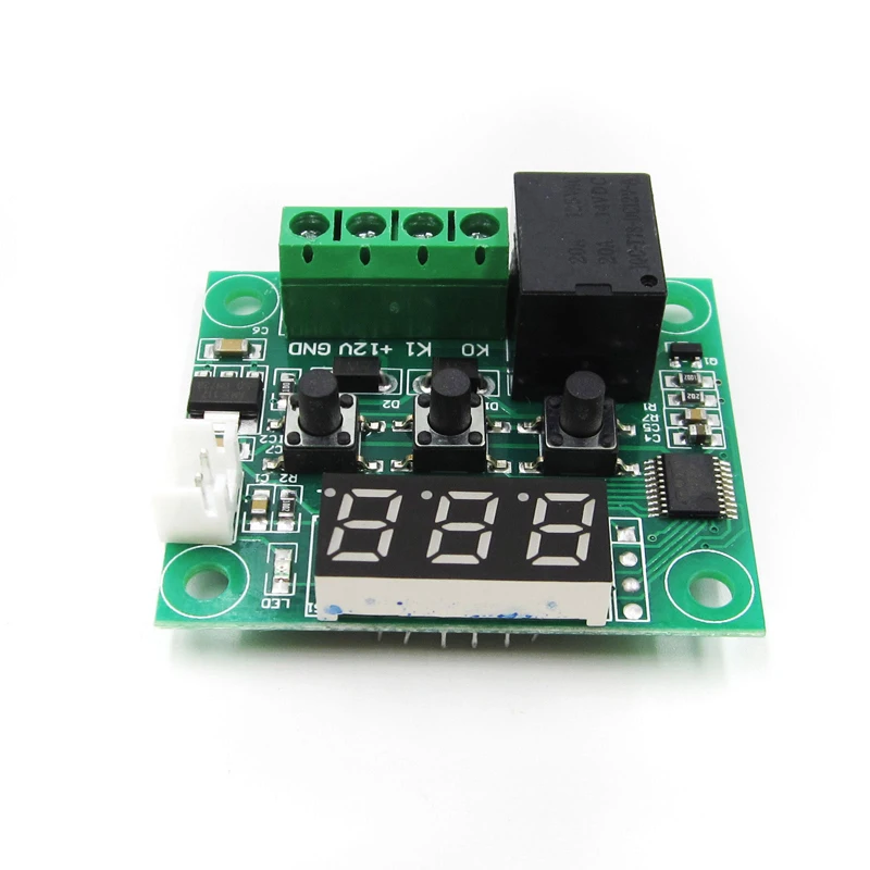 HX32B012 W1209 DC 12V Blue LED Digital Thermostat Temperature Control Thermometer Thermo Controller Switch Module + NTC Sensor +case 7 (1)