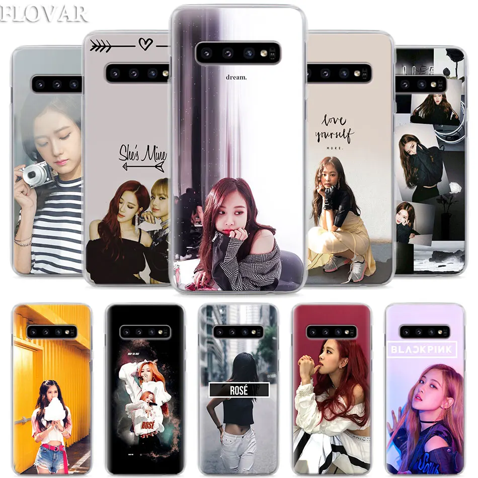 

BLACKPINK ROSE Kpop Phone Case for Samsung Galaxy S10e S10 Plus S7 S8 S9 Plus Note 8 9 M10 M20 M30 Hard Case Coque