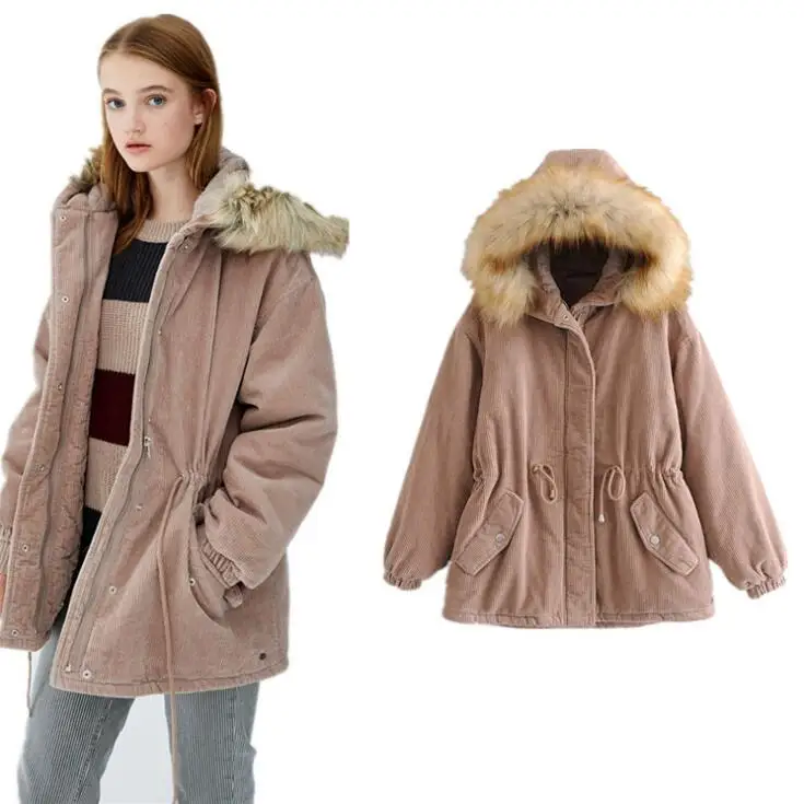 Livraison Capuche Femelle Shows The Velours Extérieure Veste En hiver Automne Nouveau De Picture Cordon Confortable Chaude Mode Côtelé Gratuite As rqXzHr