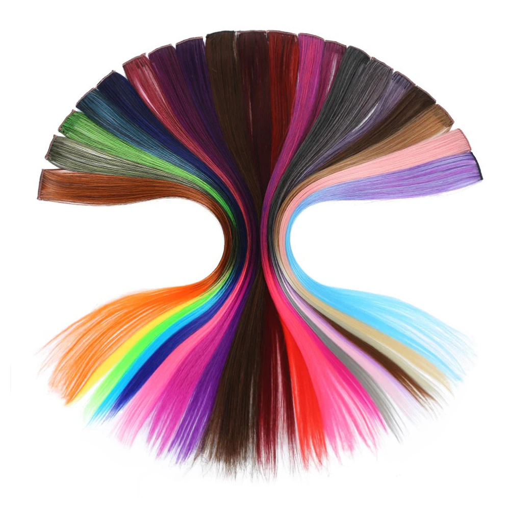 New Fashion Hair clip 20 Color Trendy Hair Piece Hair Band Baby Girls Hair Accessories Multi-color Wig For Women Hair Jewelry