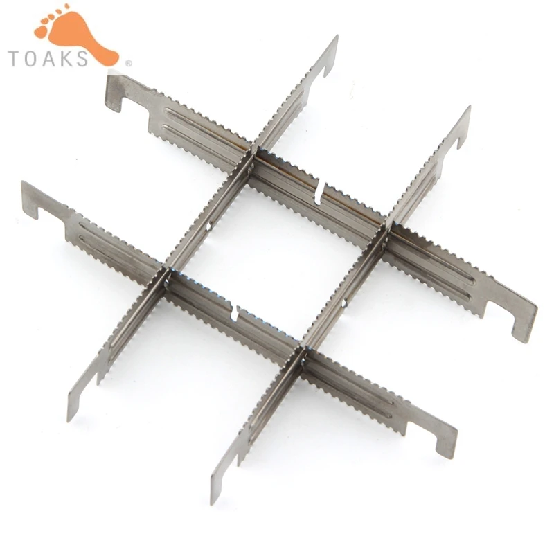 

2/4/6pcs TOAKS Outdoor Titanium Wood Stove Cross Bars & Rack Mini Portable Cross Stand Stove Rack Support Camping Stand BAR-02