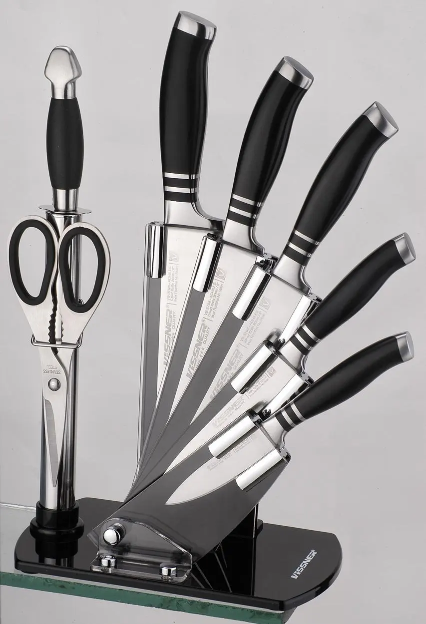 8pcs Kitchen Knife Set with Acrylic blockin Kitchen Knives from Home