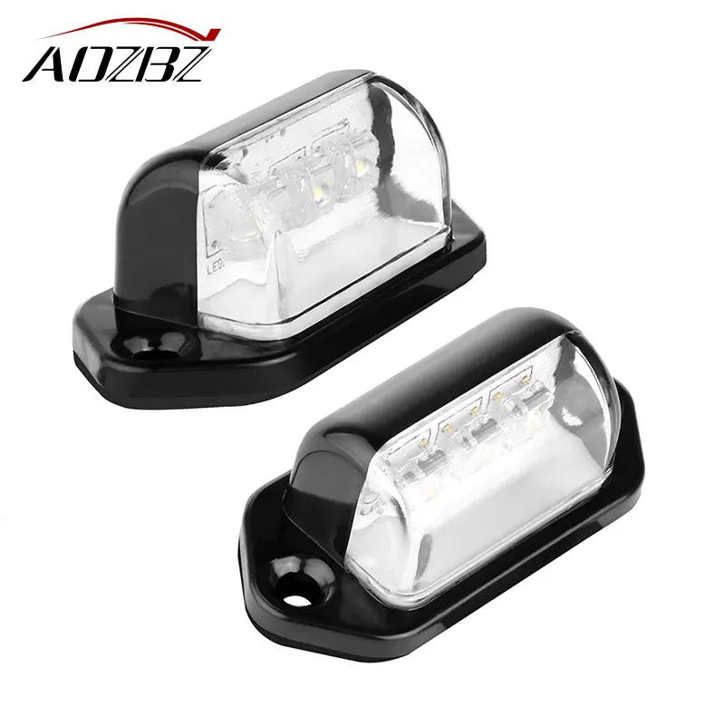 Buy Aozbz 12V 3LEDs Number Licence Plate Light Rear