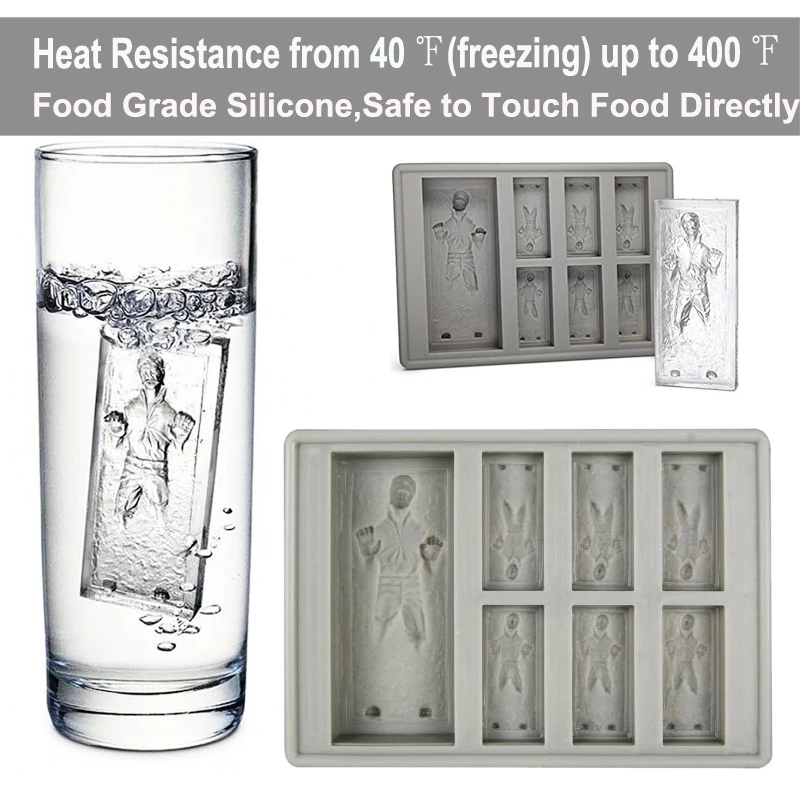 Mold STAR WARS HAN SOLO IN CARBONITE SILICON ICE CUBE TRAY Mould