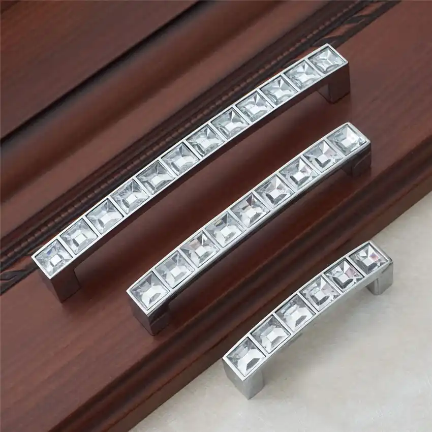 2 5 3 75 5 Clear Glass Dresser Drawer Pulls Handles Knobs