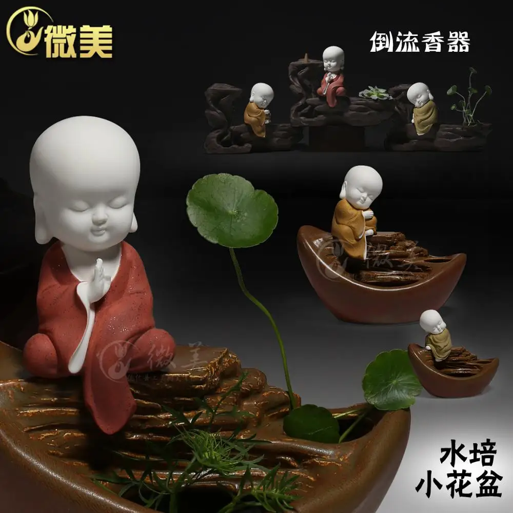 

Dehua ceramic shramanera small pots back burner pot creative personality.