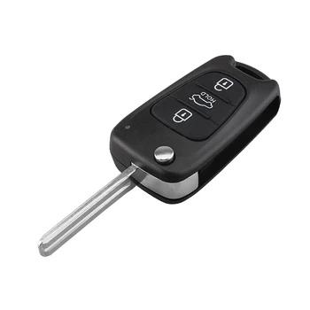 

New 3 Buttons Flip Remote Key Shell For Hyundai I30 IX35 Kia K2 K5 Folding Remote Key Case