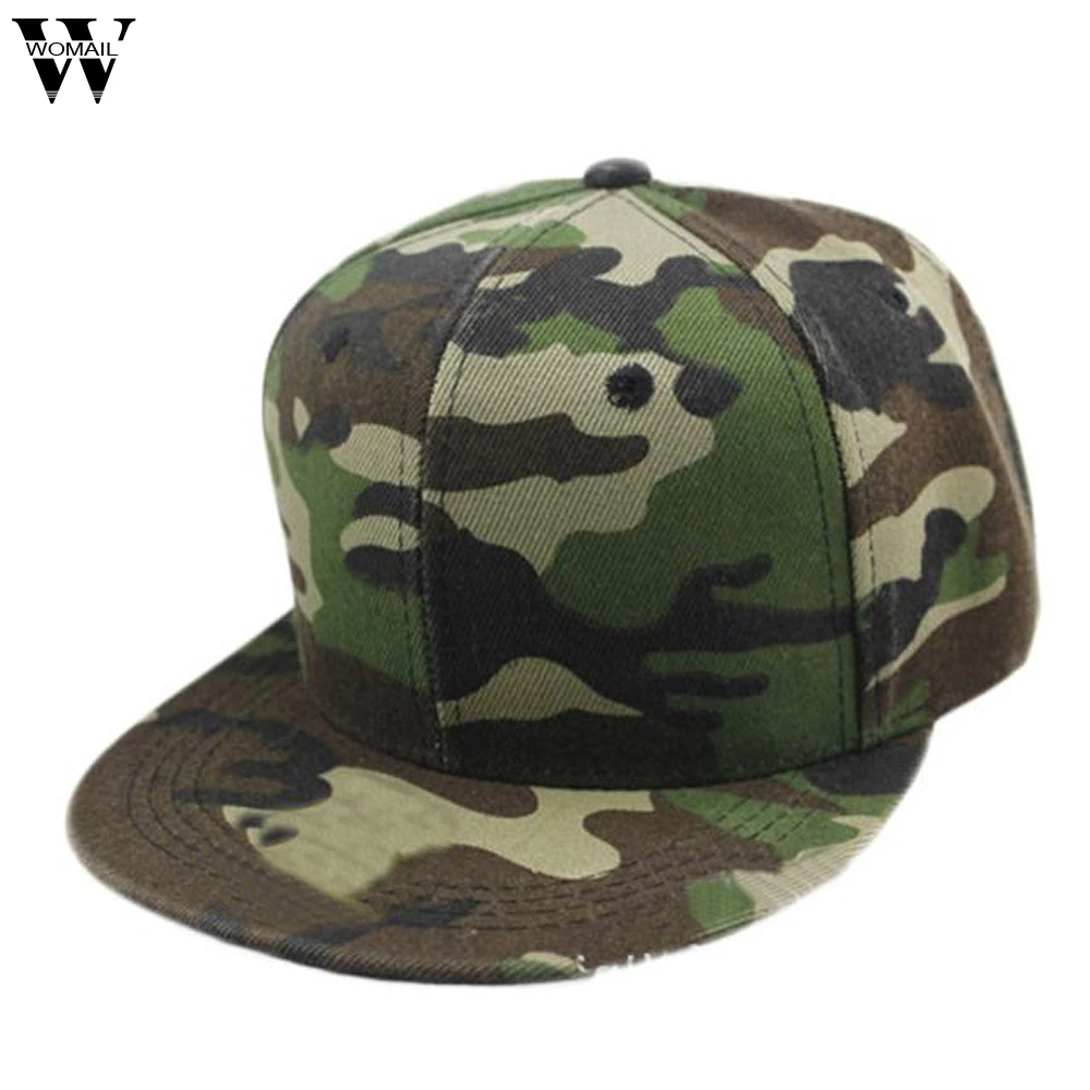 

Unisex Men Women Baseball Cap Camouflage Adjustable Snapback Hat Canvas Hip Hop Dance Hat 2017