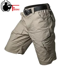 Летние водонепроницаемые тактические штаны карго мужские шорты-бермуды Камуфляж Армейская военная форма короткие мужские повседневные Капри Городские шорты