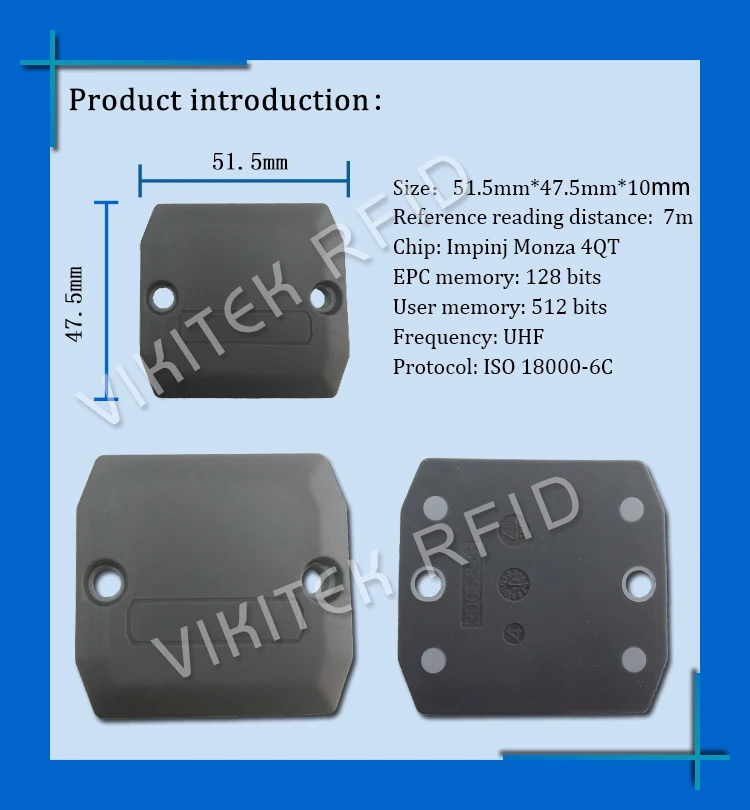 UHF RFID Анти-металлический тег confidex ironside 915 МГц 868 МГц Impinj Monza4QT EPCC1G2 6C прочный АБС смарт-карта пассивные RFID метки