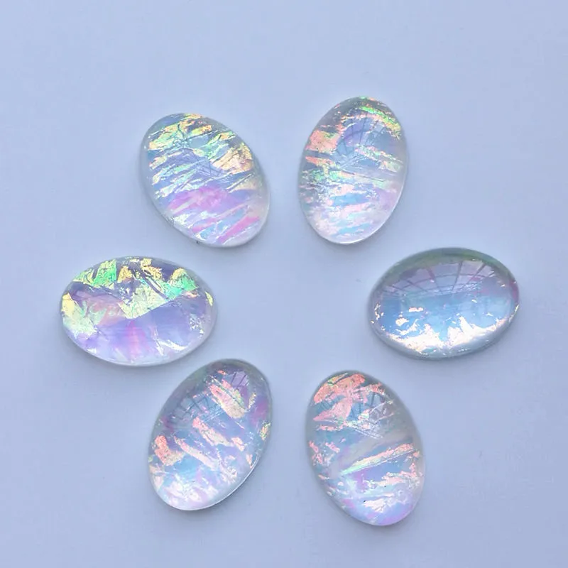 Pedra de Diâmetro Resina Oval Alta Qualidade Cameo Cabochão Dome Plano Voltar Beads Faça Você Mesmo Jóias Finding Configuração Pingente 13x18mm 2