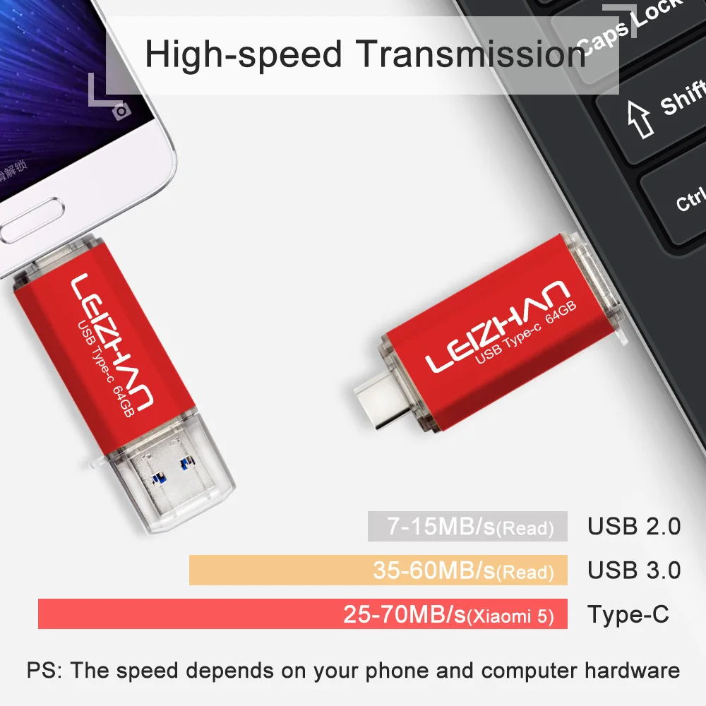 LEIZHAN USBC флеш накопитель 256 ГБ 128 Гб 64 32 16 Type C для Huawei P20 Samsung Galaxy S10 S9 S8 Tipo c флешка|USB