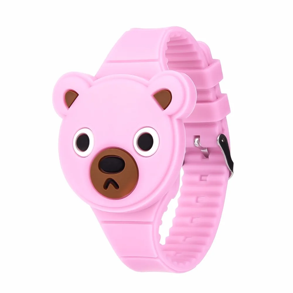 

Lovely Animal Bear Kids Watches Girls Boys Cartoon Flip Silicone Watch Children Student LED Digital Sports Wristwatch Clock PJ