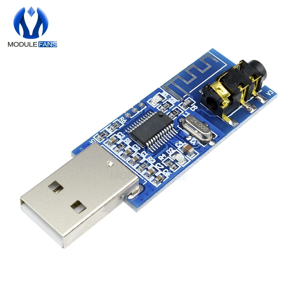 

USB Bluetooth 4.0 Audio Receiver Wireless Module Bluetooth Voice Player With Decoding Amplifier Function LED Indicator Board