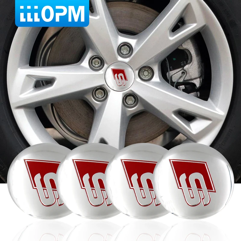 

4PCS 56.5mm Car Tire Center Hub Caps Sticker Car Emblem Sticker for Audi s4 s5 s6 s7 s8 a3 a4 a5 a6 a7 a8 TT Car Accessories