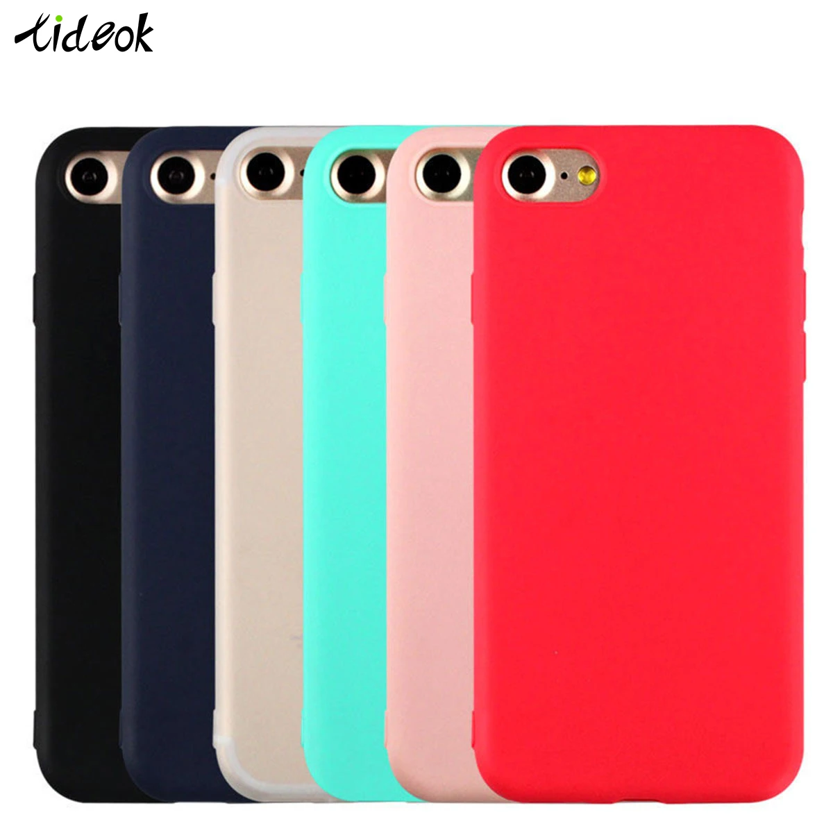 

Solid Color Silicone For Iphone XI XIR XR X XS Max 6 6S 7 8 Plus Cute Candy Color Soft Fashion Phone Case 5 / 5s5 / se NEW