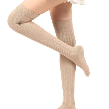 

Stylish Sexy Women Thigh Knitting Socks High Stockings Pantyhose Hot Female Stocking Over Knee Socks
