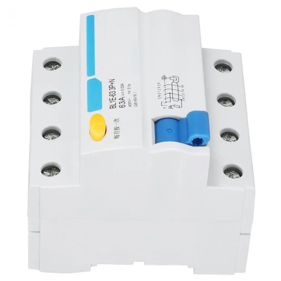 BL1E-63 3P+ N 63A RCCB Выключатель остаточного тока 230V 30mA