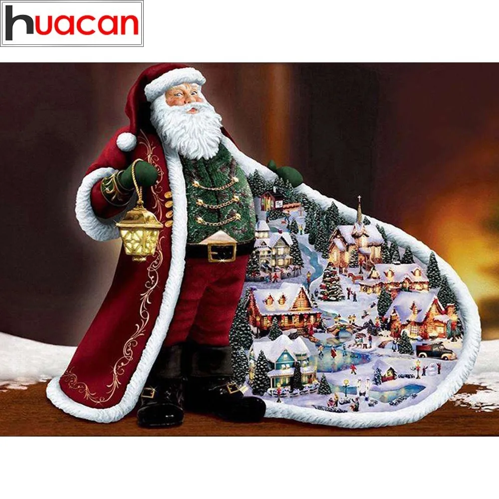 Aliexpress Buy HUACAN Diamond Embroidery Sale Diamond Mosaic Santa Claus DIY Diamond Painting Christmas Decoration Home Picture Rhinestones from