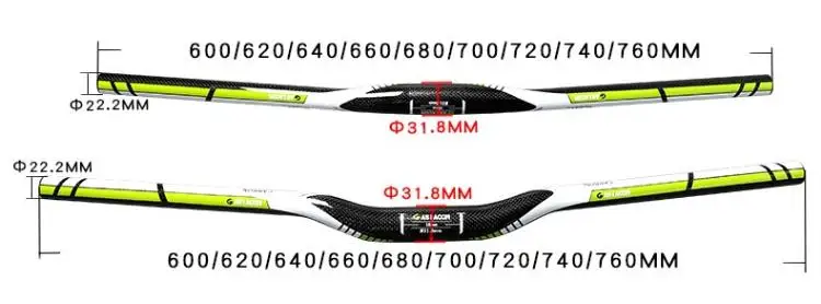 Велосипедный руль ASIACOM из углеродного волокна 3K 31 8*600 760 мм|bar mtb|bicycle handlebarbrand handlebar |
