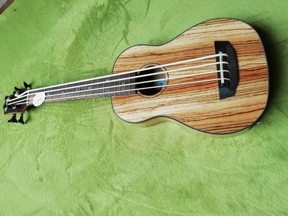 2018 new + factory + lefty 32 inches Ukulele bass zebrawood body 32