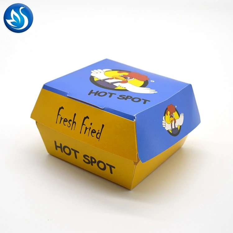 Держать горячей бумажная бумага для жареного цыпленка упаковочная коробка для еды