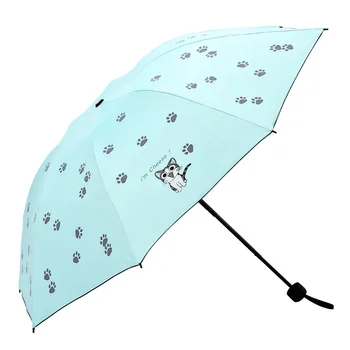 

children cartoon cat print umbrella sun protection folding rain umbrella parasol for girl child rain tools YS104