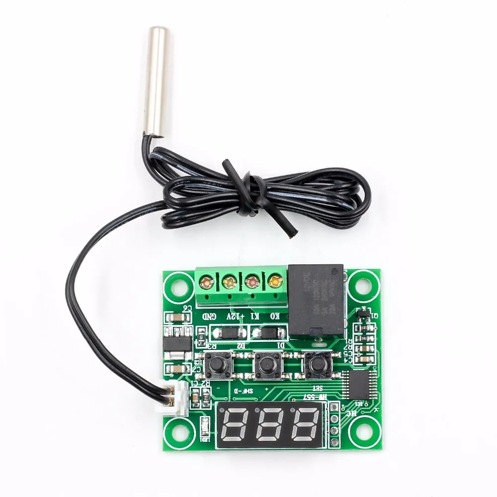 W1209 DC 12V LED Digital Thermostat Temperature Control Thermometer Thermo Controller Switch Module + NTC Sensor
