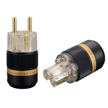Free shipping Viborg VE511G/VF511G one pair pure copper 24K Gold Plated Male EUR plug IEC power connector plug цена Free shipping Viborg VE511G/VF511G one pair pure copper 24K Gold Plated Male EUR plug IEC power connector plug цены онлайн